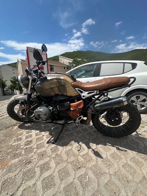 BMW motorcycle spotted parked in Budva, Montenegro