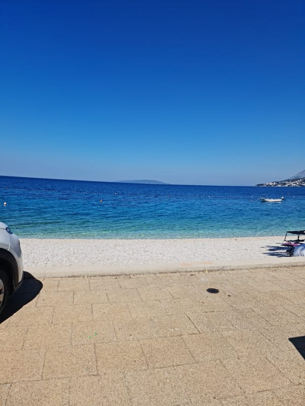Quiet morning on the Dalmatian coast in Općina Gradac