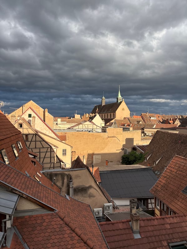 Tourist documents hour-long walk through historic Colmar, France