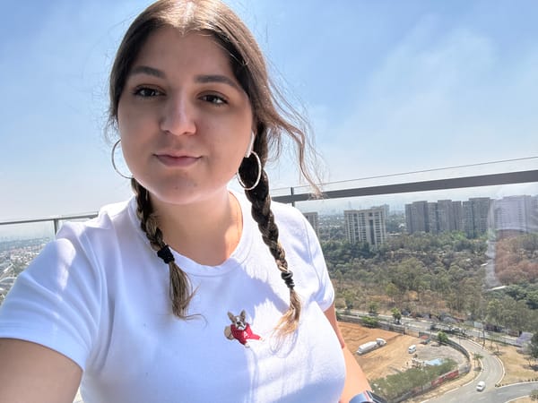 Woman photographed at elevated Mexico City viewpoint