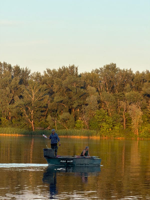 Summer afternoon on the Dnipro River, Obukhivka