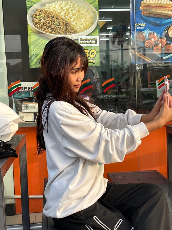 Young woman documents evening outing in Tagum City Philippines