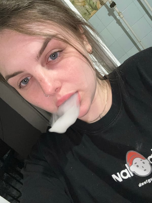 Person takes selfies in Ukrainian village