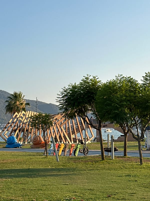 Lazy summer afternoon in Fethiye's Fethi Bey Park