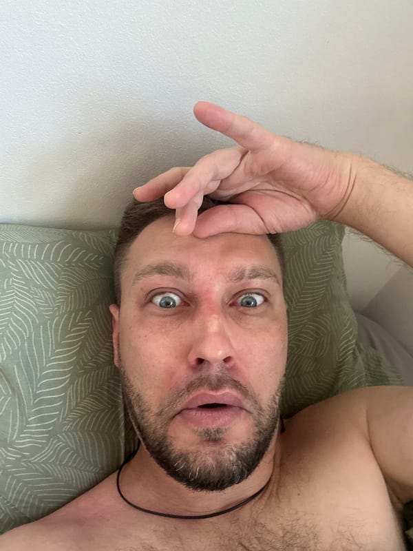 Late-night selfie series from a Belgrade bedroom, bruised eye visible