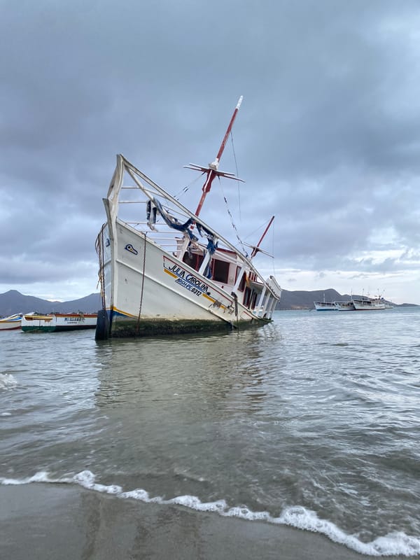 Evening harbor scenes documented in Juan Griego, Venezuela