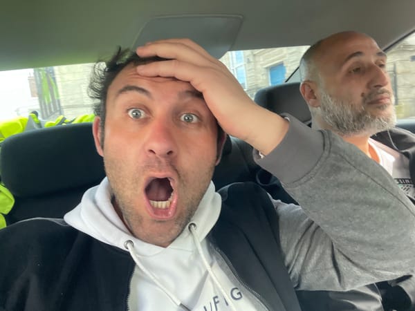 Two men captured in vehicle selfie in Armagh