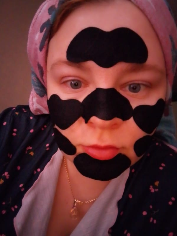 Woman documents skincare routine with selfies in Izhevsk