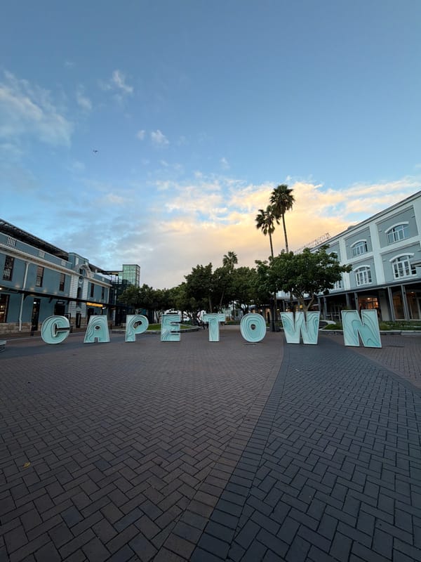 Cape Town's iconic letter sign captured in urban setting