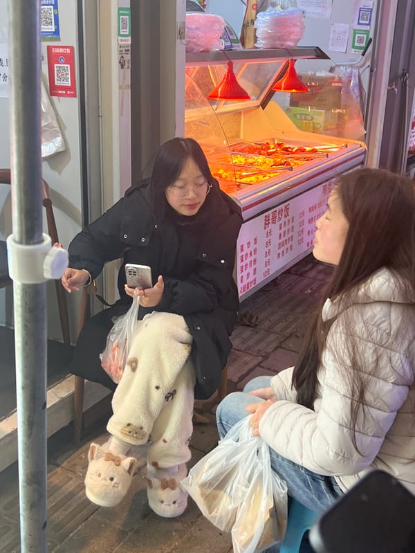 Evening dining scene captured at Jiangjin food establishments