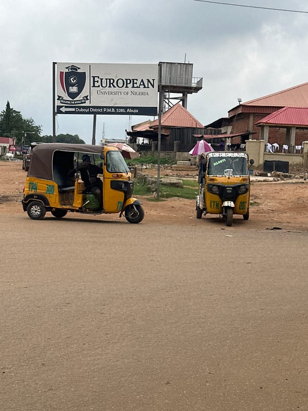 Everyday life in an Abuja residential neighborhood