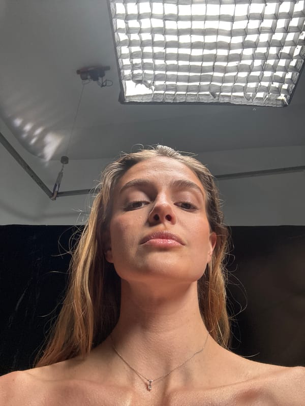 Photo shoot documented at Tbilisi studio with blonde model