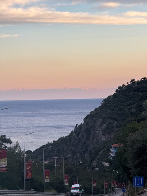 Coastal sunset views captured along Fethiye, Turkey waterfront