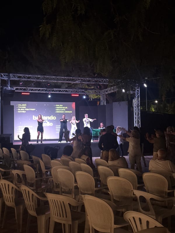 Open-air ballroom dance night in Isola delle Femmine, Sicily