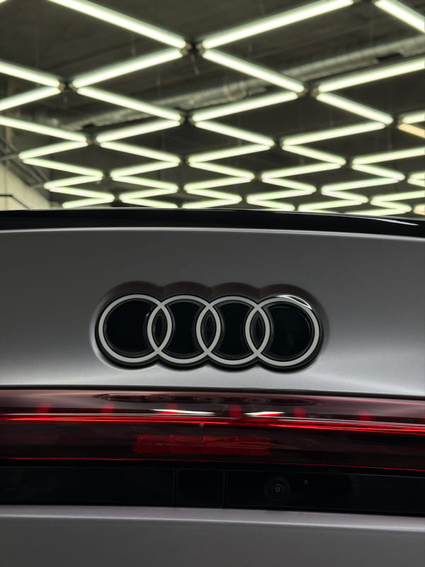 Audi vehicle photographed at Krasnoyarsk automotive facility