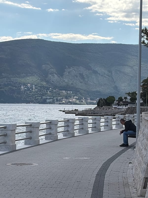 Everyday scenes captured in Herceg Novi waterfront area