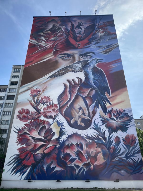 Witness documents murals, flowers, architecture around Brest, Belarus