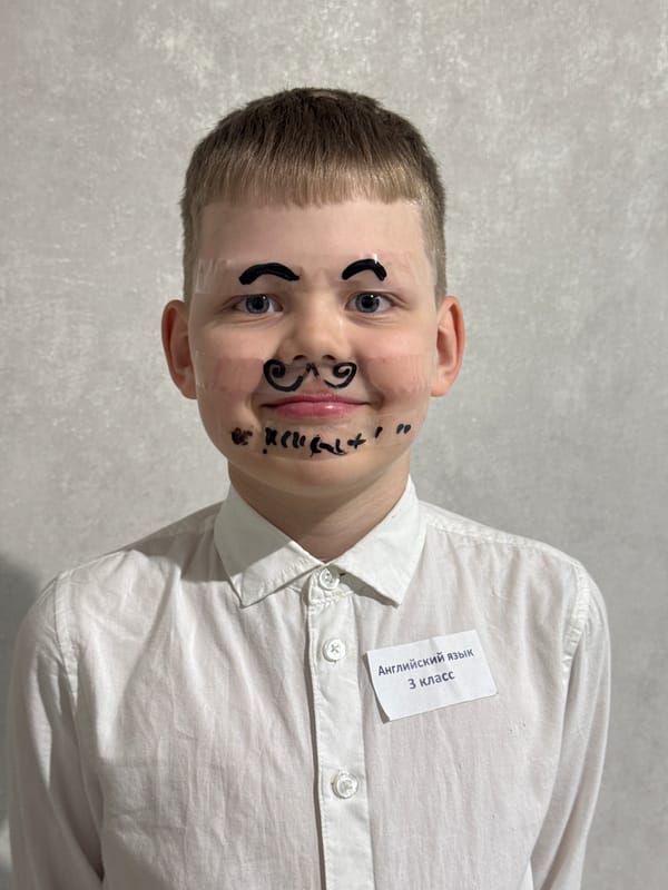 Boy with drawn facial markings spotted in Russian village