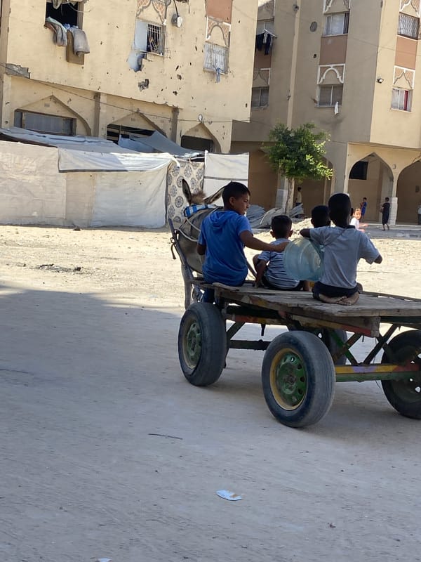 Construction machinery operations documented in Khan Yunis debris zones