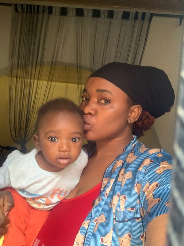 Mother and baby photographed in tender moments in Nigeria