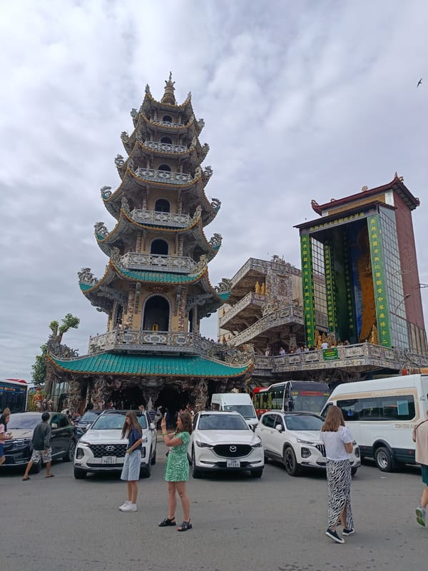 Inside and outside Binh Thuan Pagoda, Xuân Thành