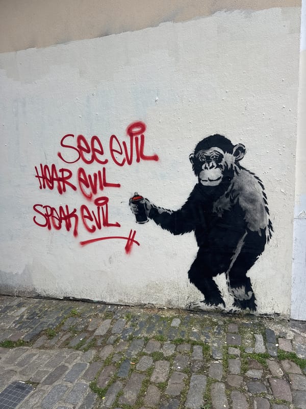 Street art and casual portrait documented in London