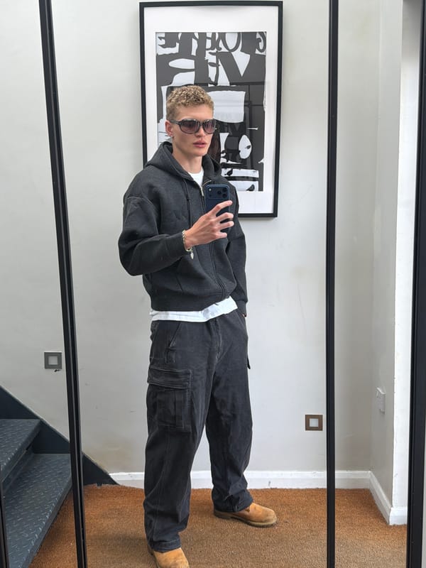 Mirror selfie captured in London by young person