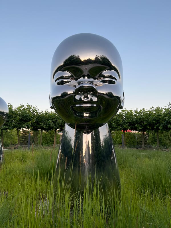 Krasnodar park's chrome baby head sculptures draw a crowd