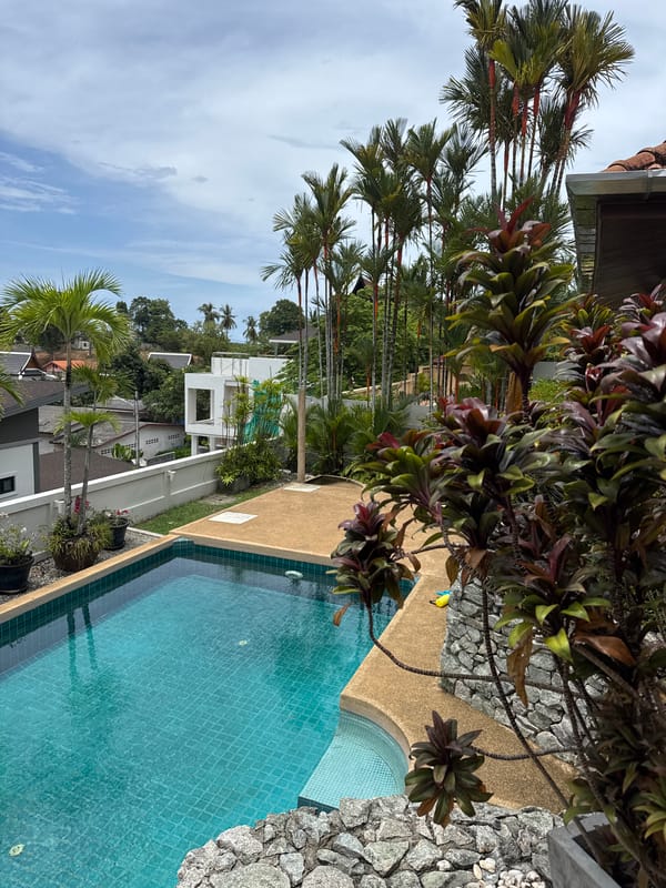 Resort property documented in Rawai, Thailand during morning hours