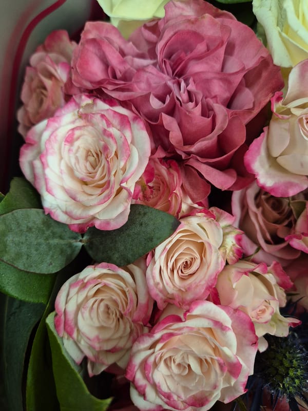 Close-up flower bouquet photographs captured in West Suffolk morning
