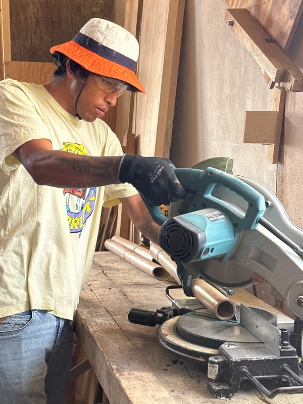 Workshop activity: bamboo construction project in San Luis Tehuiloyocan