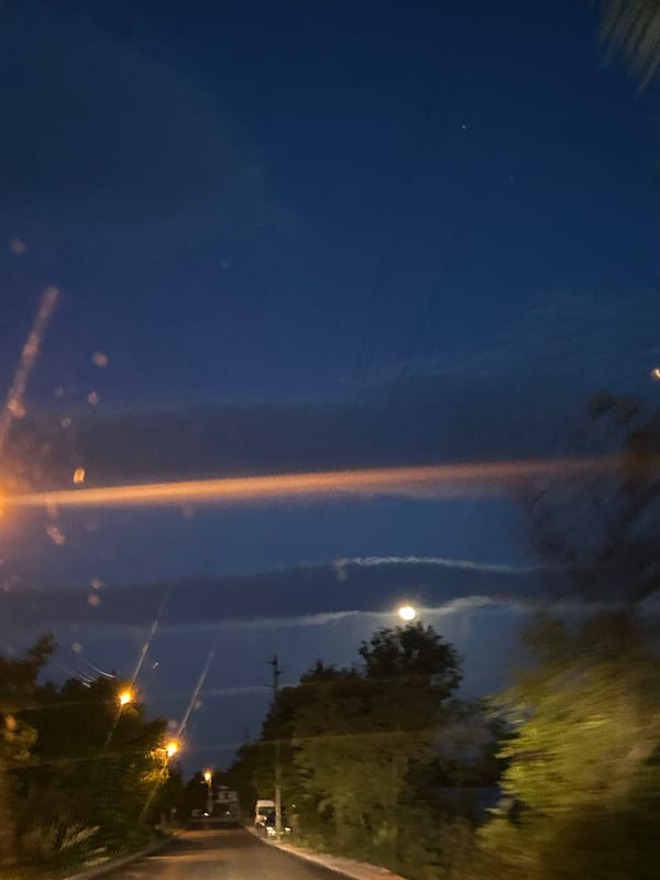Evening celestial object observed in Bulgarian sky