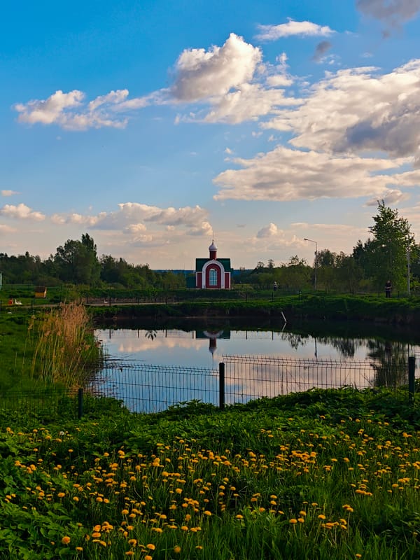Monastery life documented in rural Russia with animals, architecture