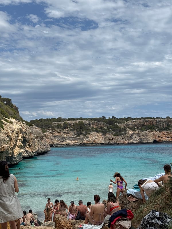 Coastal scene documented at Santanyí cove with clear waters