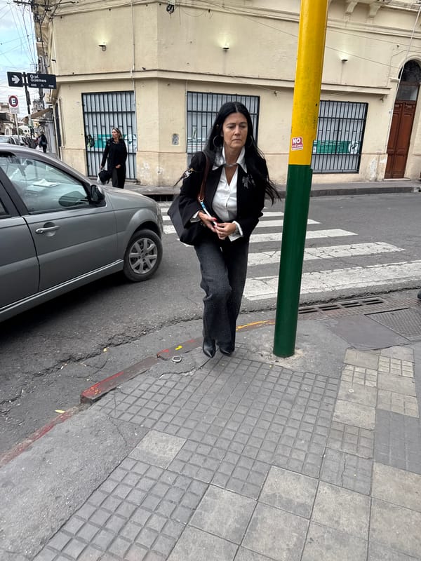 Evening street scenes documented across central Salta, Argentina