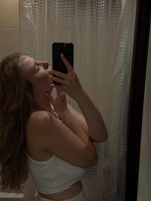 Bathroom mirror selfie session in Vladimir, Russia