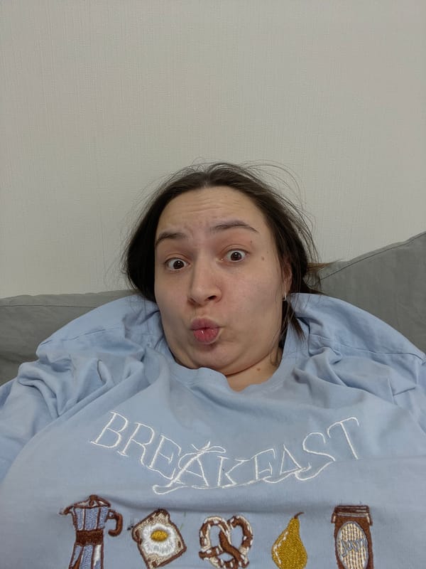 Woman photographed resting playfully on pillow in Balashikha