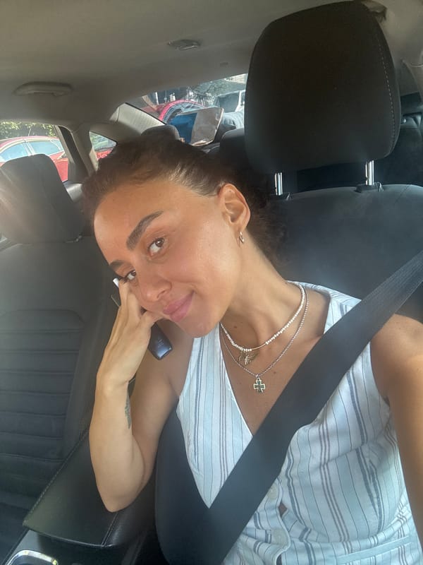 Selfie series inside a car in Tbilisi