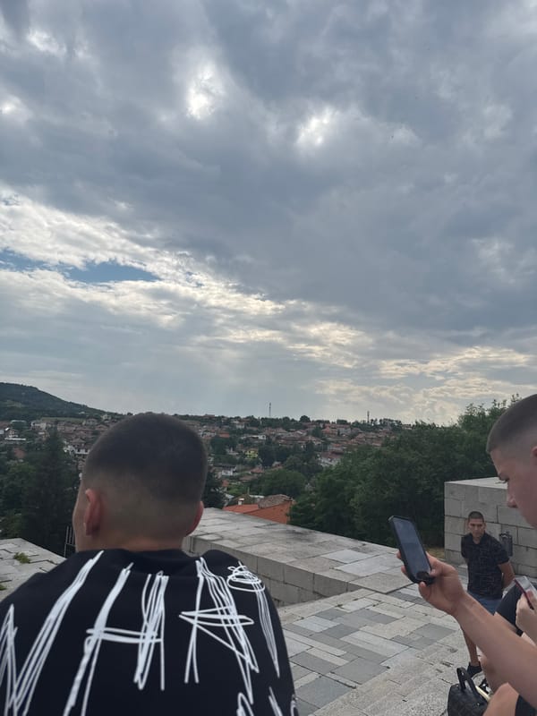 At Kalofer's Hristo Botev monument, overlooking the town
