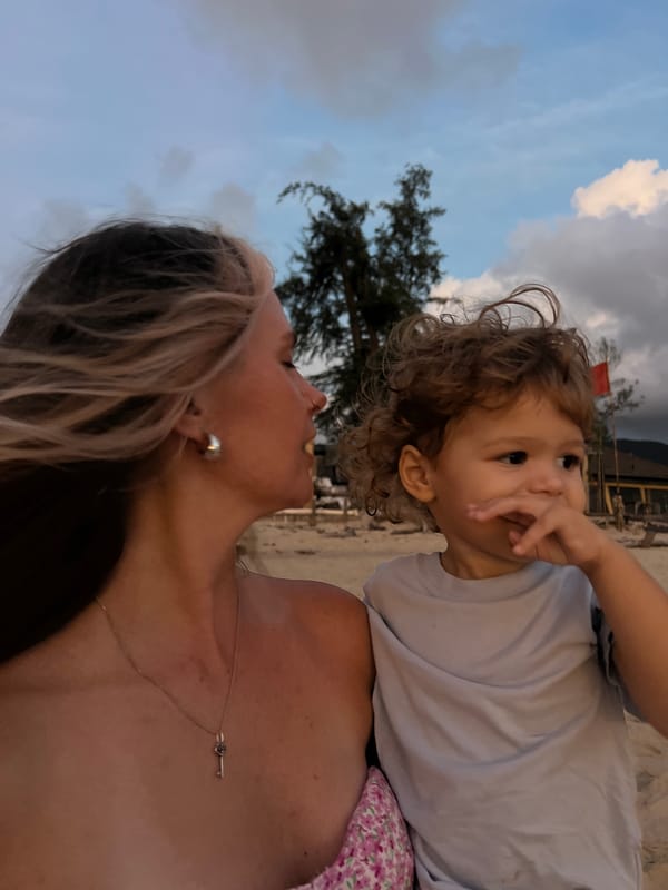Beach hangout with dramatic skies and family moments at dusk