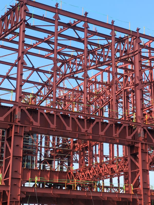 Construction activities documented across Ulsan, South Korea morning hours