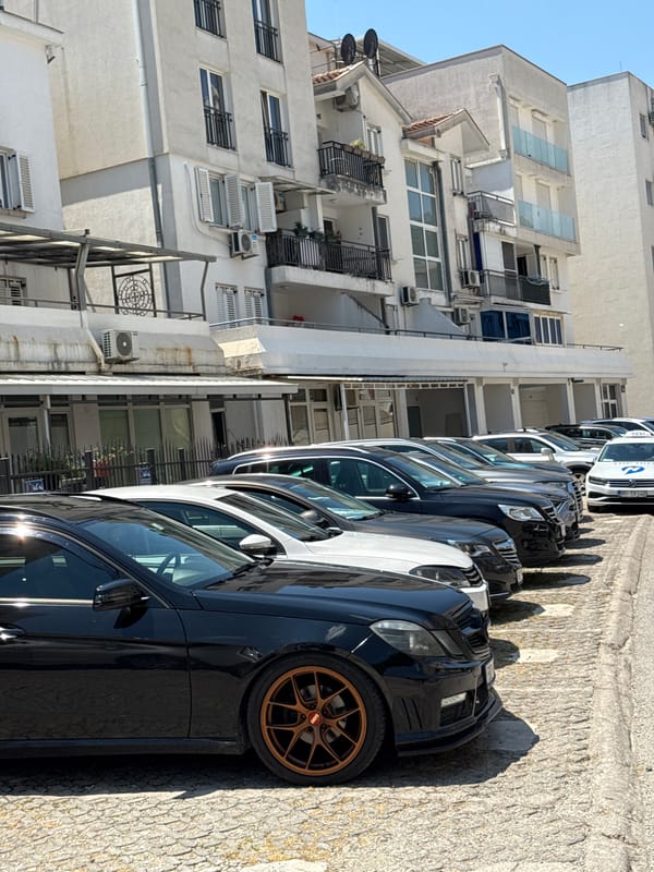 Sunny summer morning across Budva's streets, parks, and beach