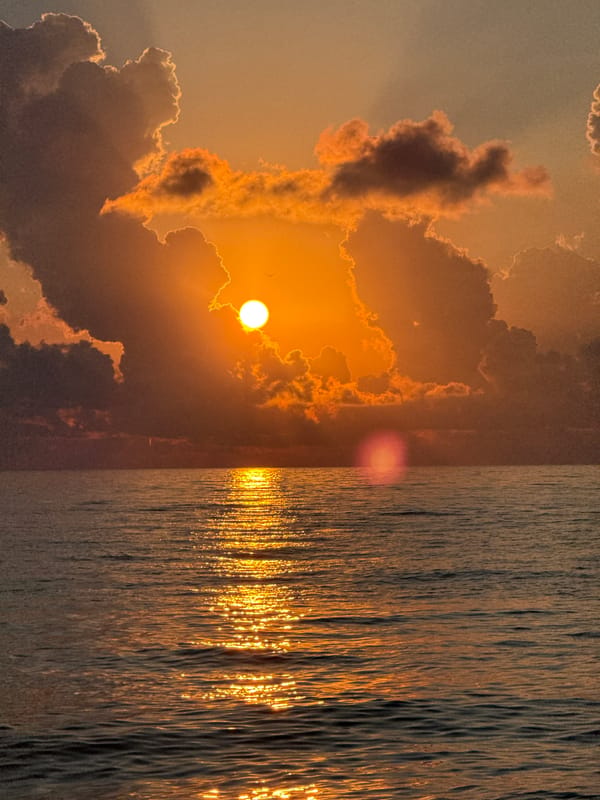 Sunset over the Black Sea from Batumi's shore