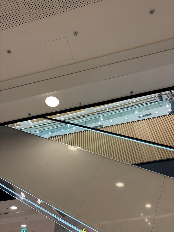 Shopping mall interior architecture documented in Sofia