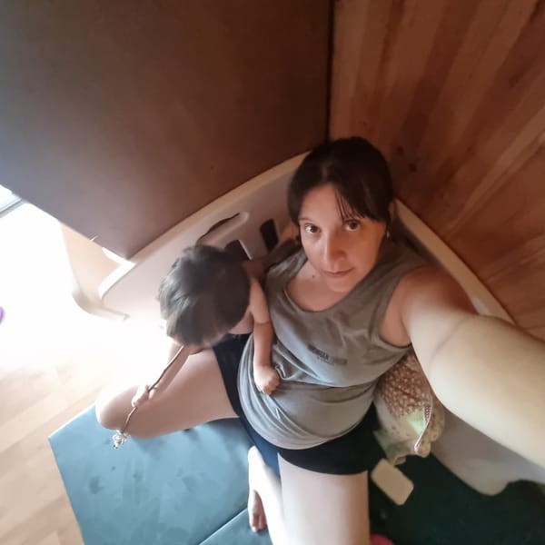 Slow summer morning at a rural South Korean cabin with kids and pets