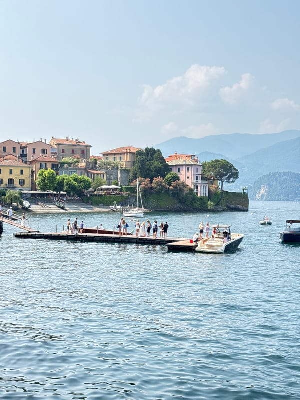 Varenna's Lake Como waterfront on a sunny morning