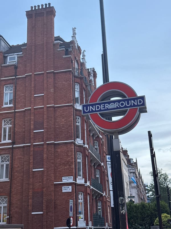 London street scenes show Underground signs, bike shares, traffic