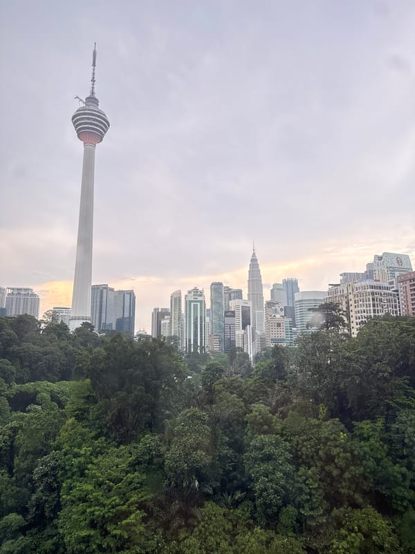 Morning skyline views captured from Kuala Lumpur high-rise building