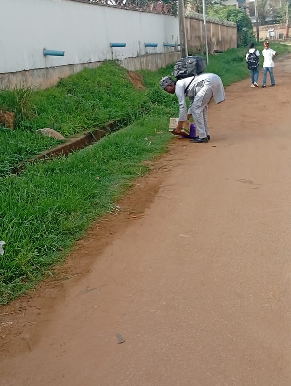 Morning street and campus life in Rafin Par, Nigeria