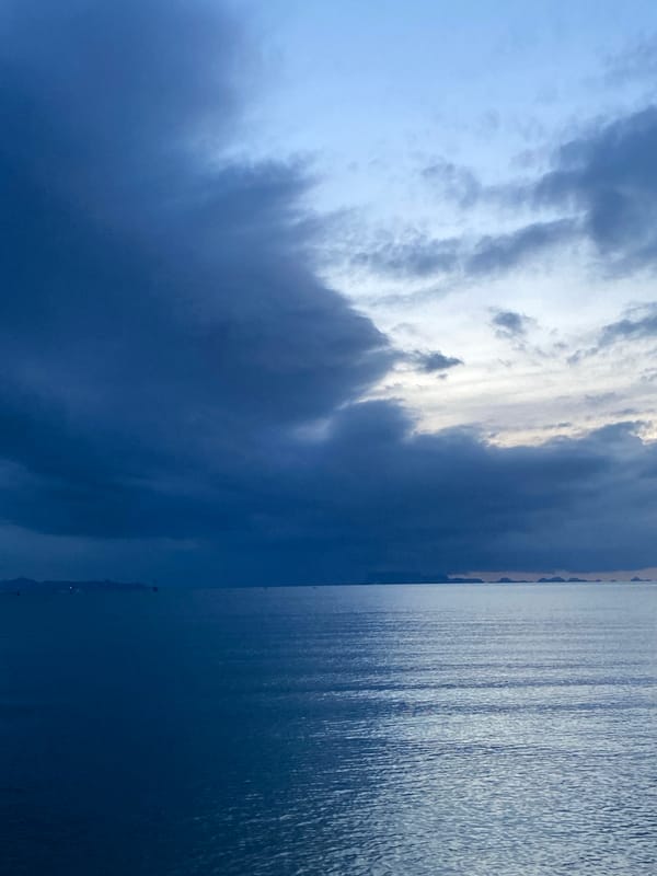 Twilight coastal scenes documented in Tong Yang, Thailand